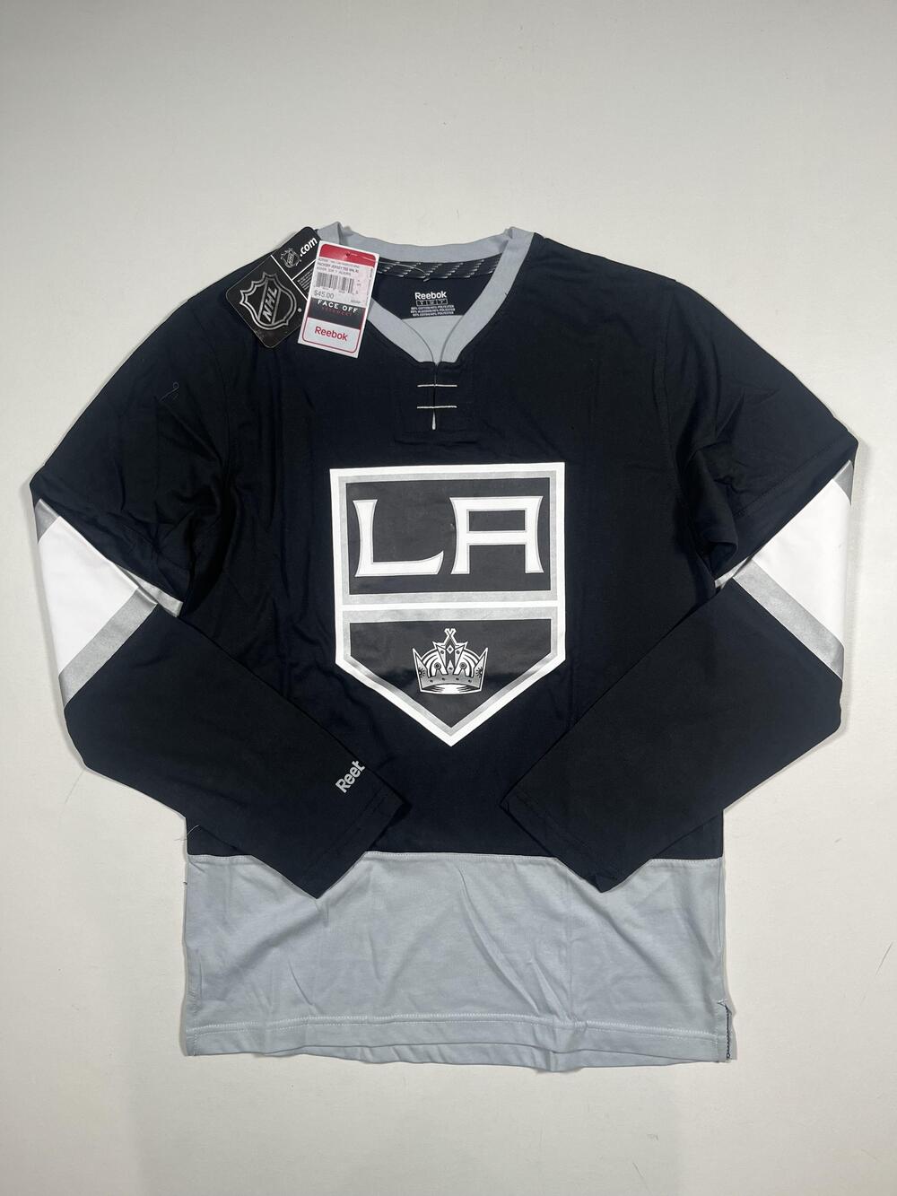 Los Angeles Kings Shirt Mens Small Black NHL Hockey Long Sleeve Reebok Jersey